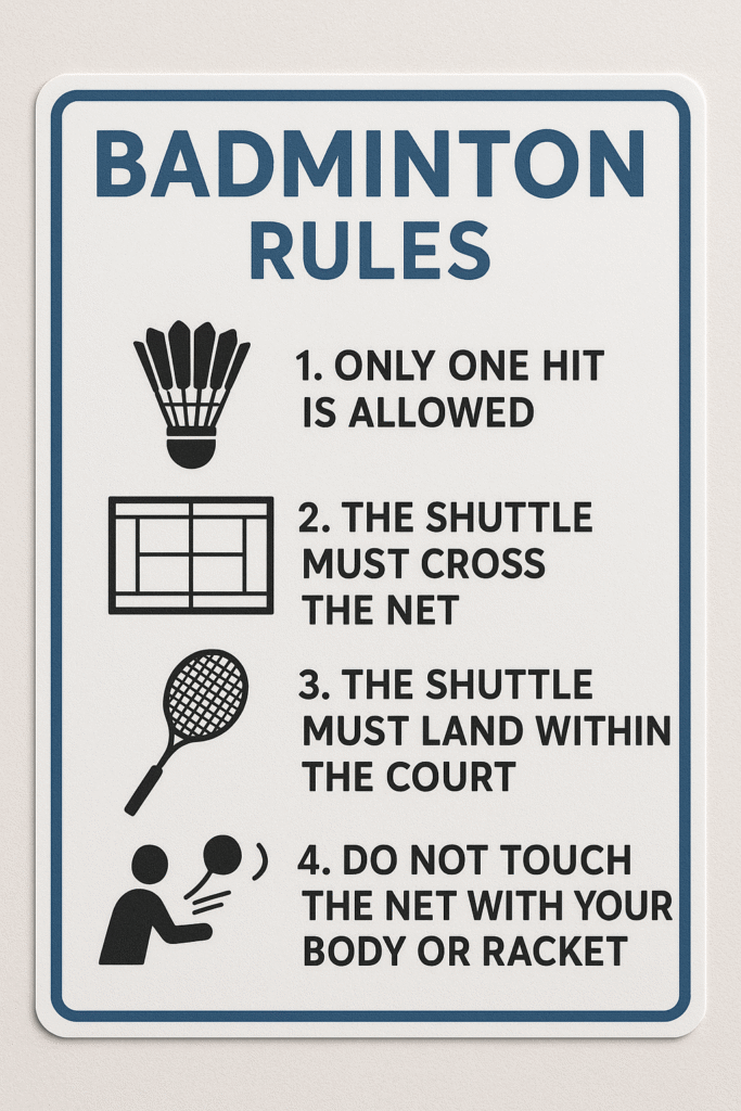 badminton rules which make you professional player in the world